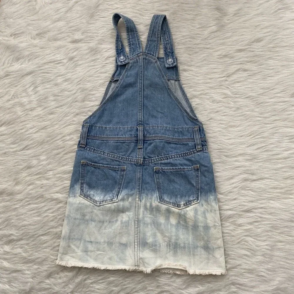 Old Navy Raw Hem Distressed Ombré Skirtall Girl's Small 6-7 Blue Sleeveless